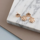 14k Gold | Snowflake Earrings