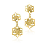 14k Gold | Snowflake Earrings