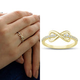 8k - 14k - 18k Gold | Diamond Paved Infinity Ring