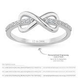 8k - 14k - 18k Gold | Diamond Paved Infinity Ring