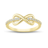 8k - 14k - 18k Gold | Diamond Paved Infinity Ring