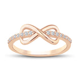 8k - 14k - 18k Gold | Diamond Paved Infinity Ring