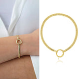 14k Gold | 4mm Herringbone Bracelet with Sailor Clasp