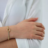 14k Gold | 4mm Herringbone Bracelet with Sailor Clasp