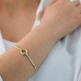 14k Gold | 4mm Herringbone Bracelet with Sailor Clasp