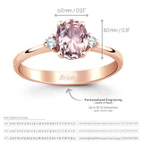 14k Gold | Oval Cut Morganite Ring