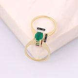 14k Gold | Emerald & Sapphire Reversible Ring