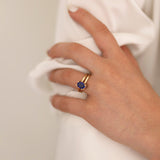 14k Gold | Emerald & Sapphire Reversible Ring