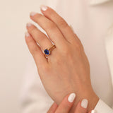 14k Gold | Emerald & Sapphire Reversible Ring