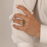 14k Gold | Emerald & Sapphire Reversible Ring