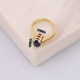 14k Gold | Ruby & Sapphire Reversible Ring