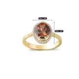 14k Gold | Oval Diaspore Gemstone Ring