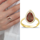 14k Gold | Diaspore Teardrop Ring