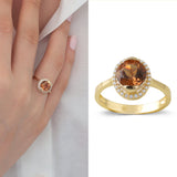 14k Gold | Diaspore Gemstone Round Ring