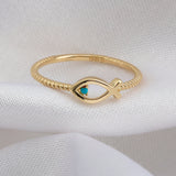 14k Gold | Fish Ring