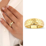 14k Gold | Perforated Design Ring