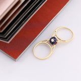 14k Gold | Sapphire & Ruby Reversible Ring