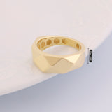 14k Gold | Geometric Shaped Thick Statement Ring