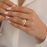 14k Gold | Bold Wave Ring