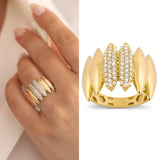 14k Gold | Marquise Cut Dome Ring