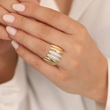 14k Gold | Marquise Cut Dome Ring