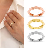 14k Gold | Ridged Fore Finger Ring