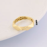 14k Gold | Ridged Fore Finger Ring