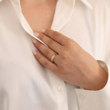 14k Gold | Ridged Forefinger Ring