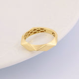 14k Gold | Ridged Forefinger Ring