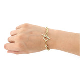 14k Gold | Paperclip Bracelet with Toggle Clasp