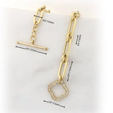 14k Gold | Paperclip Bracelet with Toggle Clasp