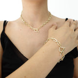 14k Gold | Paperclip Bracelet with Toggle Clasp