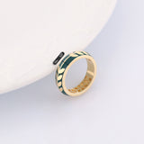 14k Gold | Green Laurel Leaf Ring