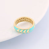 14k Gold | Green Laurel Leaf Ring