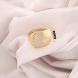 14k Gold | Chunky Rectangular Dome Ring