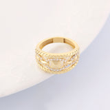 14k Gold | Geometric Shaped Engraved Ring