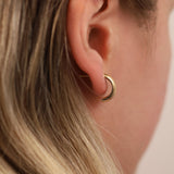 14k Gold | 3 Semi Circles Hoop Earrings