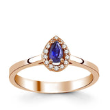 8k - 14k - 18k Gold | Sapphire and Diamond Proposal Ring