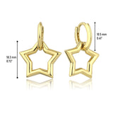 14k Gold | North Star Drop Earrings