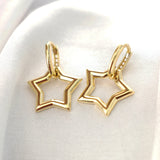 14k Gold | North Star Drop Earrings