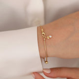 14k Gold | Foxtail Bracelet with Large Gold Beads