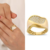 14k Gold | Inclined Fore Finger Ring