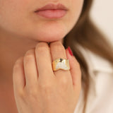 14k Gold | Inclined Fore Finger Ring