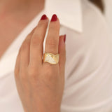 14k Gold | Inclined Fore Finger Ring