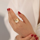 14k Gold | Inclined Fore Finger Ring