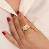 14k Gold | Inclined Fore Finger Ring