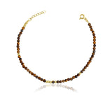 14k Gold | Tiger Stone Eternity Beaded Bracelet