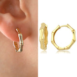 14k Gold | Huggie Circle Earrings