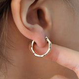 14k Gold | Huggie Circle Earrings