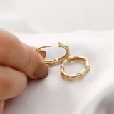 14k Gold | Huggie Circle Earrings